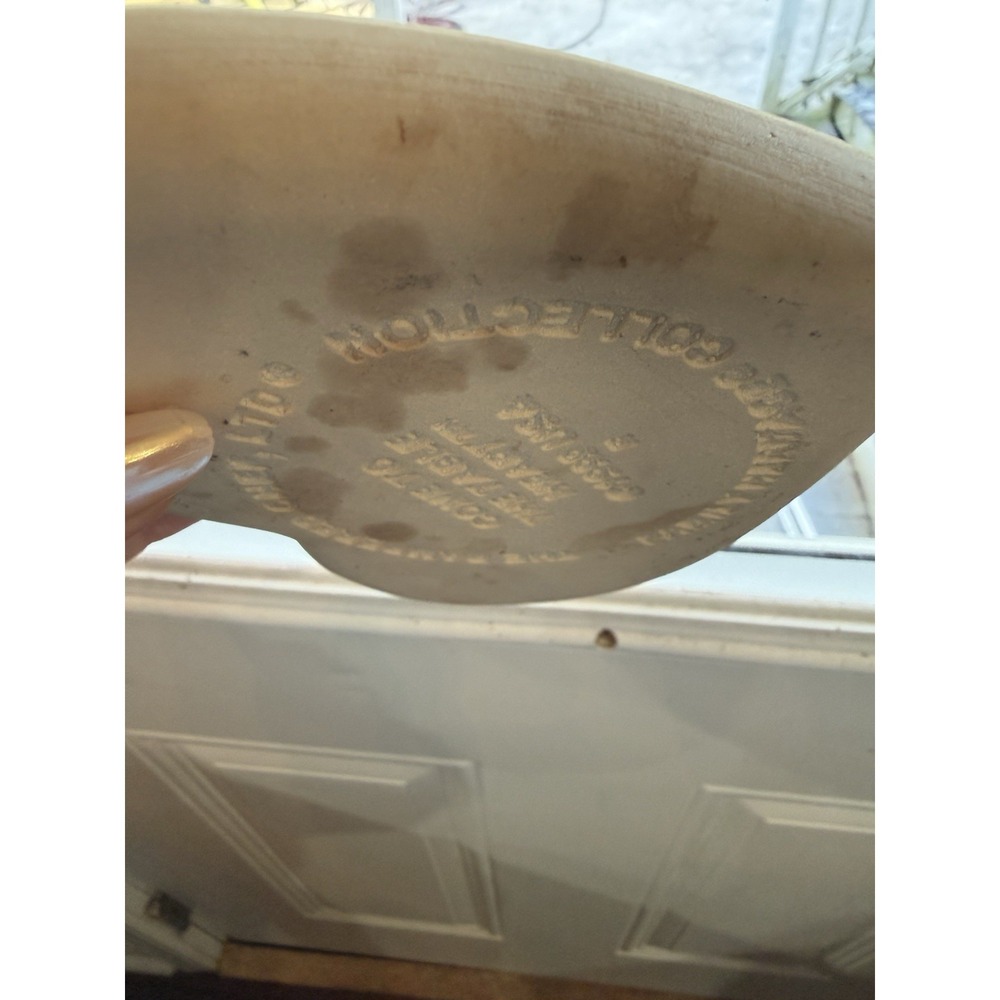 Pampered Chef 1999 Come To The Table Heart Stoneware Cookie Mold USA - Picture 5 of 7